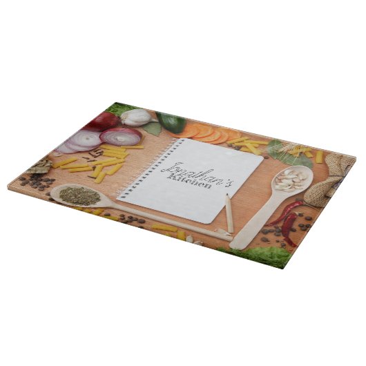 Dans la planche à découper de la cuisine (Coin)