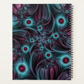 Dans la profondeur Bleu rose Abstrait Fractal Art (Dos)