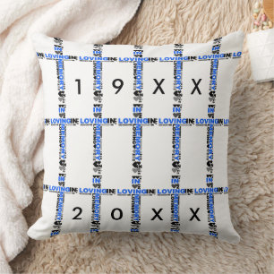 Dans l'amour Coussin de la sympathie croisée bleue
