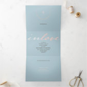dans l'amour du Mariage Tri-Fold Invitation (Intérieur)
