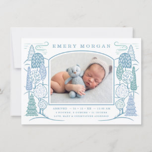Dans l'arbre Top Faire-part de naissance Blue