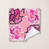 Dans L'Art Motif Géométrique Rose Du Milieu Du Siè (Gant de toilette)