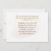 Dans l'attente, Dieu travaille la carte de citatio (Dos)