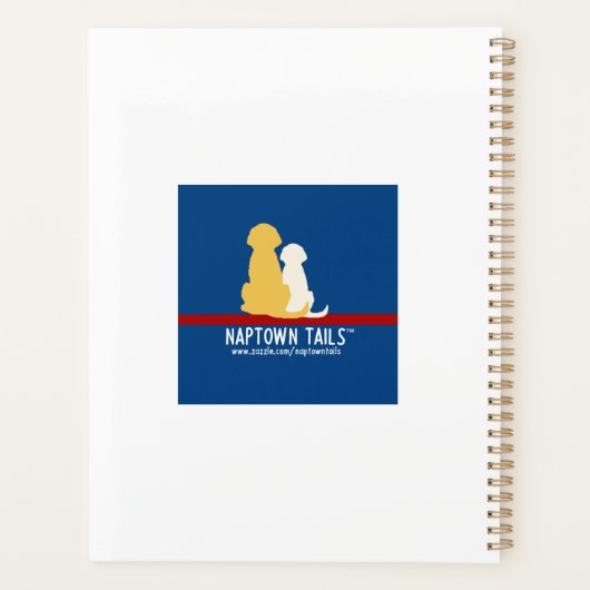 Dans le Blue Golden Retriever Planner (Dos)