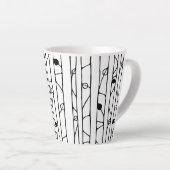 Dans le bois noir Latte Mug (Angle droit)