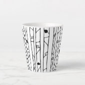 Dans le bois noir Latte Mug (Devant)