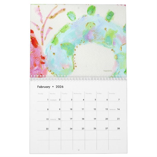Dans le calendrier 2026 Abstrait (Feb 2026)