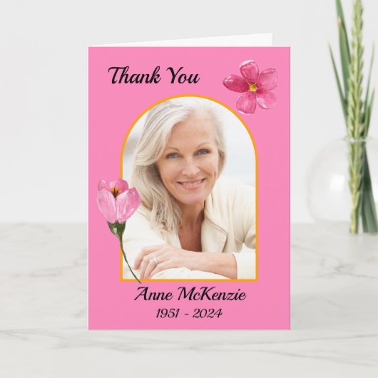 Dans le Carte de remerciements commémoratif (Devant)