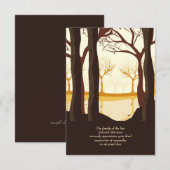 Dans Le Carte de remerciements De Bois Bereavement (Devant / Derrière)