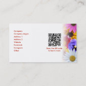 Dans le Carte de visite de fleurs (Dos)