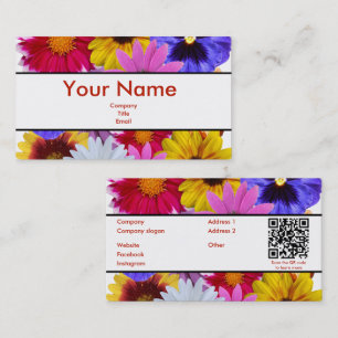Dans le Carte de visite de fleurs