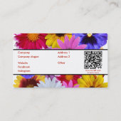 Dans le Carte de visite de fleurs (Dos)