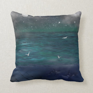 Dans le coussin orienté d'océan sous-marin