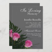 Dans le Faire-part commémoratif en mémoire d'amour (Devant / Derrière)