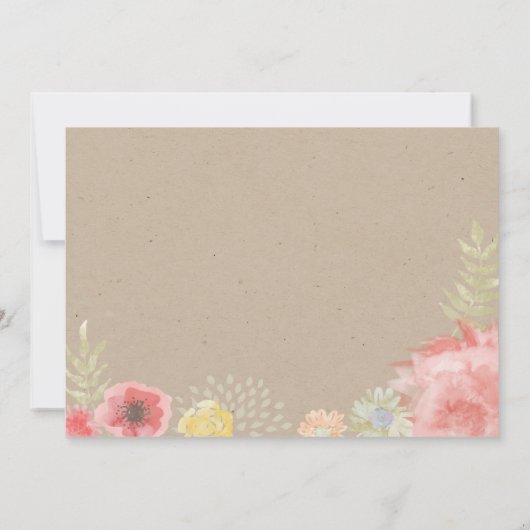 Dans le Faire-part de mariage d'été de Meadow (Dos)