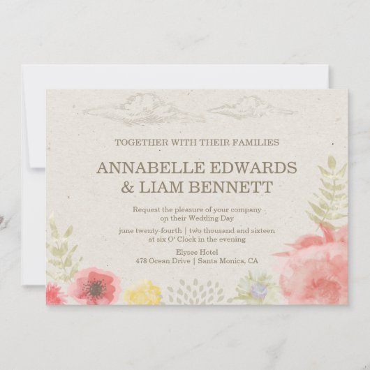 Dans le Faire-part de mariage d'été de Meadow (Devant)