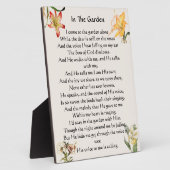 Dans Le Jardin Hymn Plaque Florale (Côté)