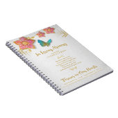 Dans le livre commémoratif d'invité de papillon (Côté Droit)