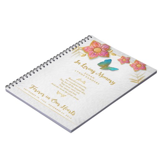 Dans le livre commémoratif d'invité de papillon (Côté gauche)