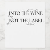 Dans le vin Pas le Étiquette (Étiquettes simples)