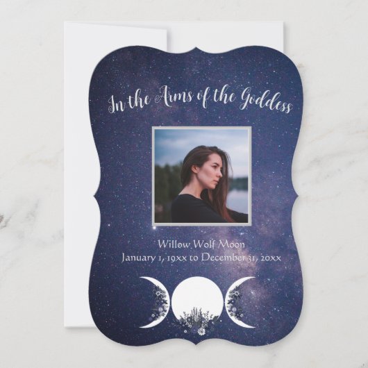 Dans les armoiries de la déesse Pagan carte funéra (Devant)