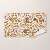 Dans les bois / Cerf d'automne sur le blanc (Serviette à main)