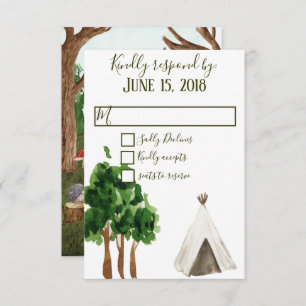 Dans les cartes RSVP de la forêt