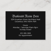 Dans l'obscurité des cartes de visite d'imaginaire (Dos)