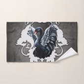 Dans l'ombre de l'élégance : Un cygne noir. (Serviette à main)