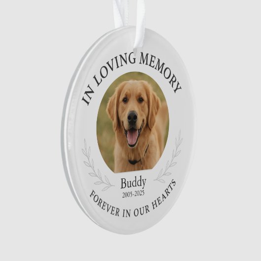 Dans Loss Memory Loss Sympathy Keepsaké Ornament (devant)