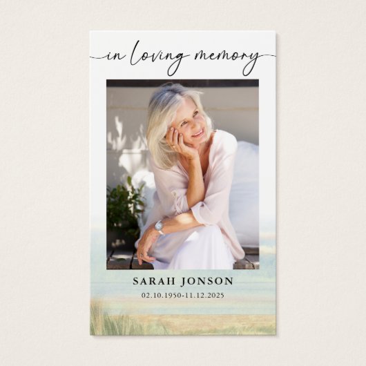 Dans Love Mémoire Funeral Photo Prière (Devant)