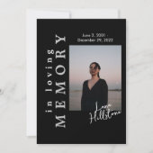 Dans Love Memory Black Funeral Programme (Devant)