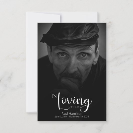 Dans Love Memory Carte de remerciements de script (Devant)
