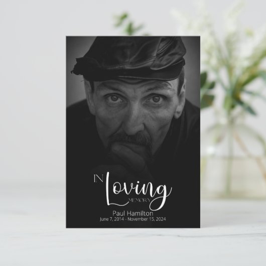 Dans Love Memory Carte de remerciements de script  (Debout devant)