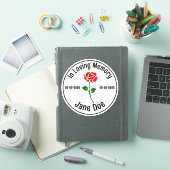 Dans Love Memory Rose Custom Cut Vinyl Sticker (Couverture iPad)