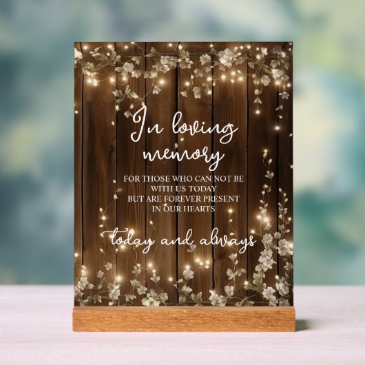 Dans Love Memory String Lumières Wood Memorial (Neutre)