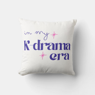 Dans ma période Kdrama typographie moderne Coussin