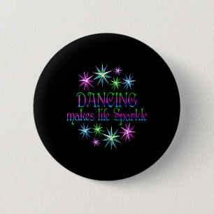 Dans maakt leven spaarzaam ronde button 5,7 cm