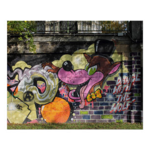 Dans met de Wolf Graffiti Perfect Poster