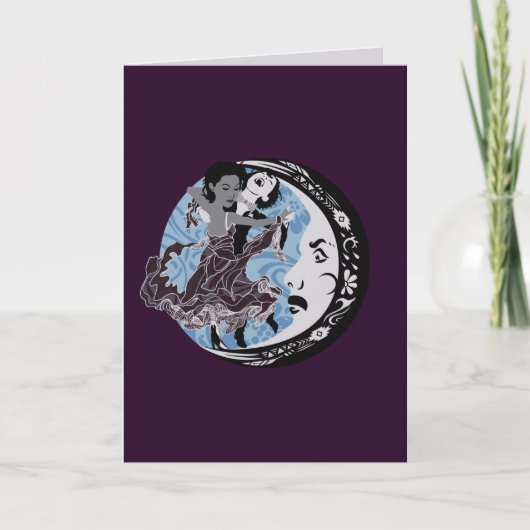 dans met je duisternis feestdagen kaart (Voorkant)