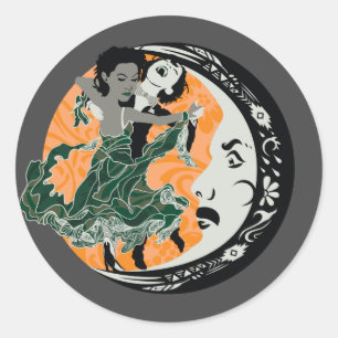 dans met je duisternis ronde sticker