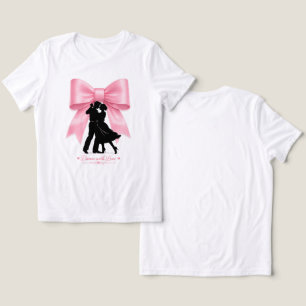 Dans met liefde roze strik romantisch koppel T-shi Tri-Blend Shirt