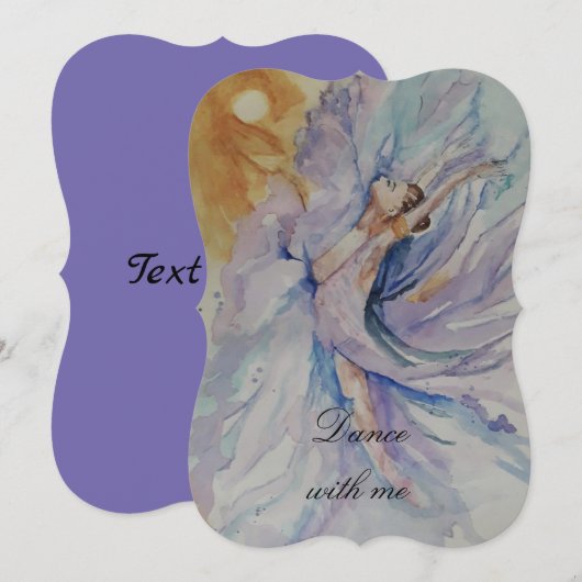 Dans met me Ballerina Kaart (Voorkant / Achterkant)