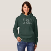 Dans met uw hart en uw gezicht volgen hoodie (Voorkant volledig)