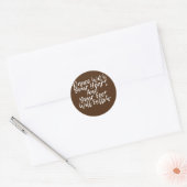 Dans met uw hart en uw gezicht volgen ronde sticker (Envelop)