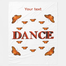 Dans met vlinders ontwerp fleece deken