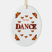 Dans met vlinders ontwerp keramisch ornament (Rechts)