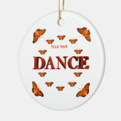 Dans met vlinders ontwerp keramisch ornament (Links)