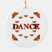 Dans met vlinders ontwerp keramisch ornament (Achterkant)