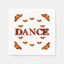 Dans met vlinders ontwerp servet